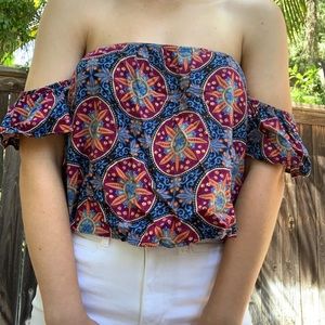 Pacsun off the shoulder crop top